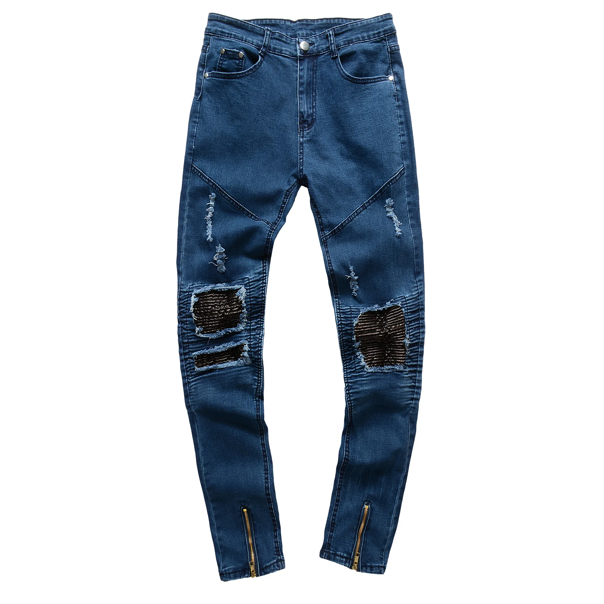 High Street Стиль обтягивающие джинсы новые модные Для мужчин отверстия узкие
