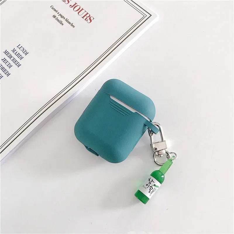 2 Чехол для наушников для Airpods Earpods портативный силиконовый мини круглый чехол для ушей Air Pods Pod Coque Funda - Цвет: 2