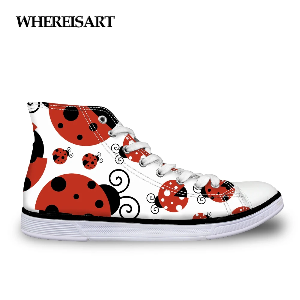 WHEREISART/Модные осенние женские парусиновые кроссовки с объемным изображением