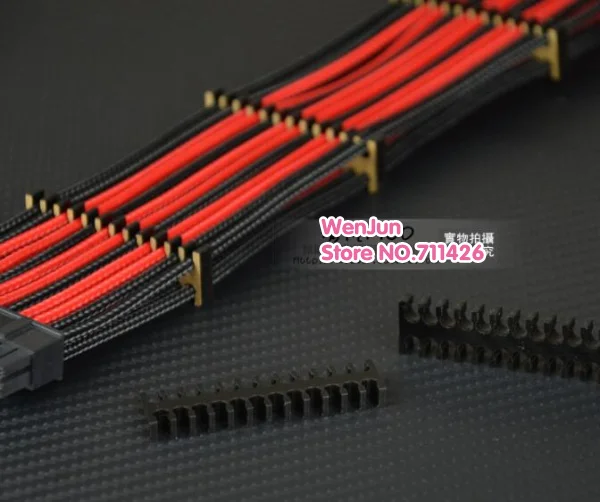 Акриловые гребни для кабеля SATA IDE 4 контакта 6 контактов 8 6p 8p 24 рукавов 18AWG кабелей