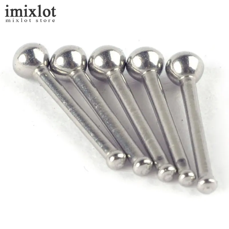 Imixlot 60 шт./компл. Нержавеющая сталь шарик для пирсинга носа кольца оптом с прямыми серьги-гвоздики пирсинг кольцо для Для женщин ювелирные изделия для тела