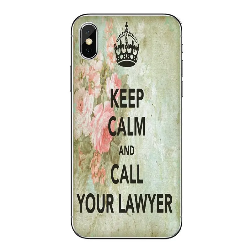 Soft Transparent Cases Covers Keep Calm and Call Your Lawyer For iPod Touch iPhone 4 4S 5 5S 5C SE 6 6S 7 8 X XR XS Plus MAX |