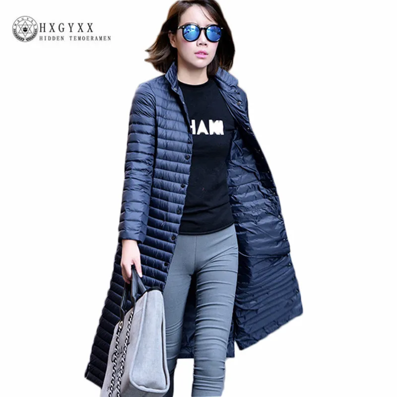 Женское однобортное пальто пуховик с воротником стойкой однотонное теплое
