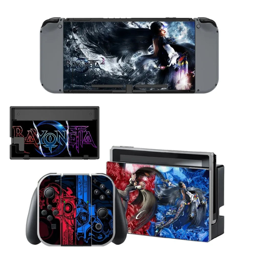 Виниловая наклейка на кожу Bayonetta крышку для консоли переключателя и контроллера