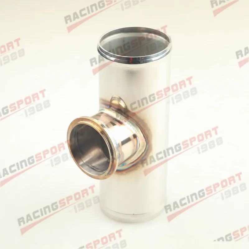 

Stainless Steel 3" OD Turbo Charge T Pipe For 50mm BOV Blow Off Valve Adapter