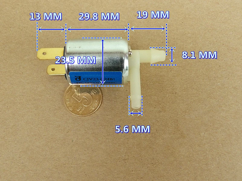 DC24V Соленоидный клапан мини микро электрический водяной газовый не