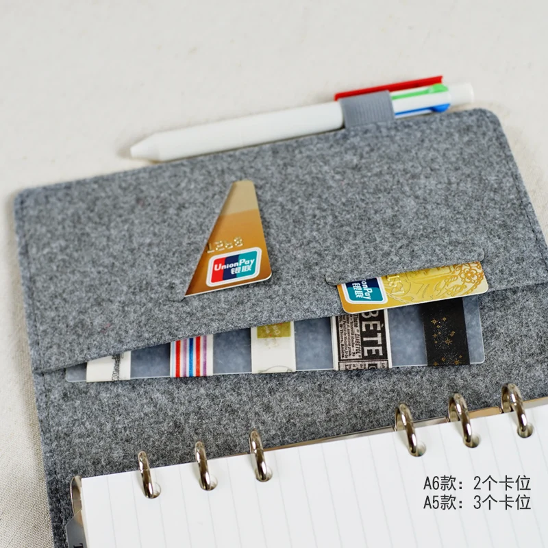 A5Leather Rope Felt Traveler Notebook Planners Creative DIY Travel Journal Notepads Sprial Recording Daily Memos Notebooks Gifts |