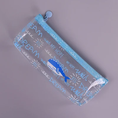 07 New color PVC transparent waterproof student pencil case school pencil cases for girl Silica gel pencil bag stationery - Цвет: 07