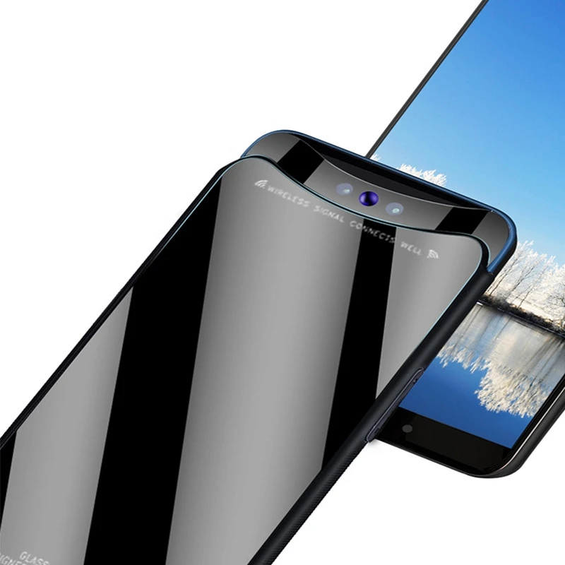 Чехол vopton для OPPO Find X роскошный чехол из закаленного стекла с силиконовой рамкой
