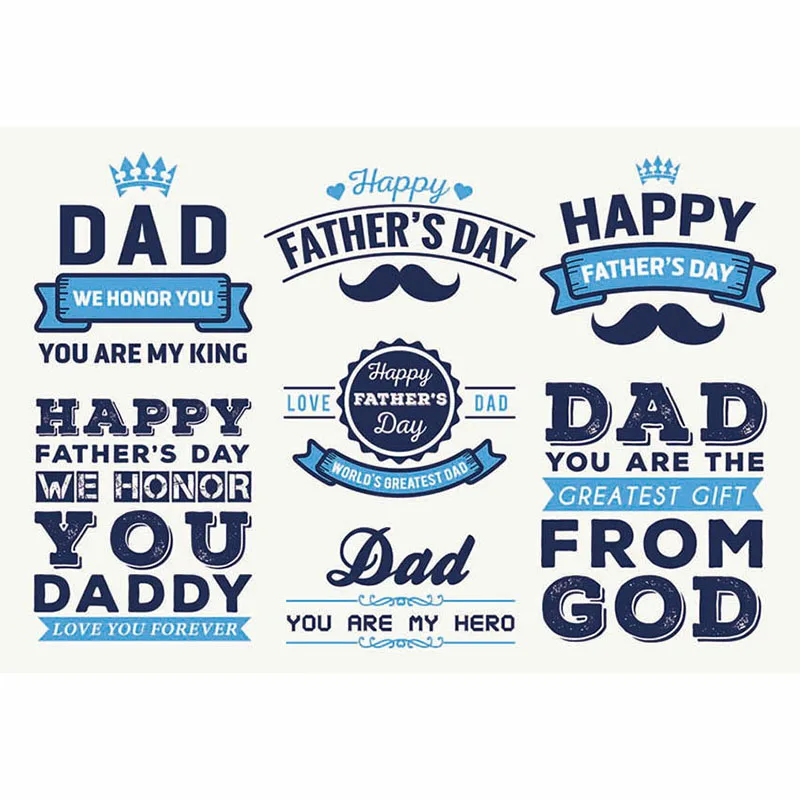 DAWNKNOW Happy Fathers Day фон для фотосъемки с изображением вечерние комплект надписями и