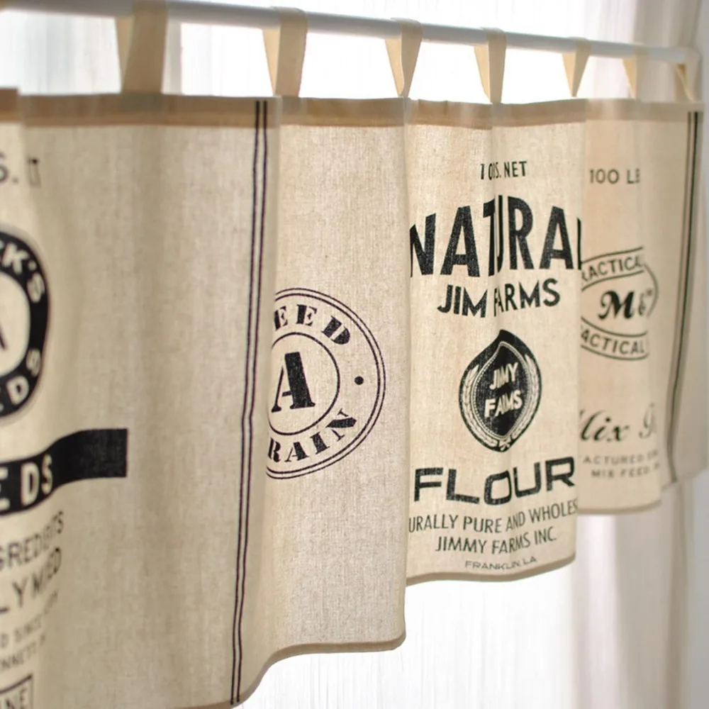 Современные черно белые полузанавески FUYA в минималистичном стиле для кухни