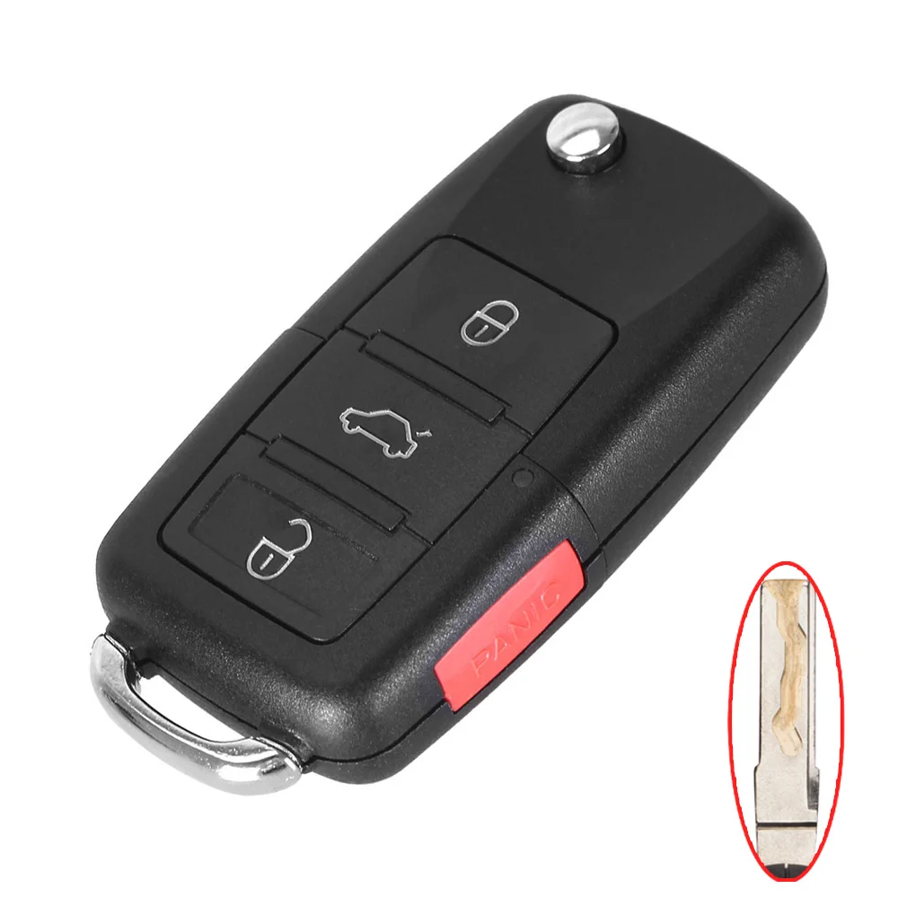 Dandkey режущее лезвие 2 3 4 кнопки дистанционного ключа оболочки для VW Golf 4 5 Passat B5 B6 поло Touran для сиденья для Skoda OCTAVIA III оболочки