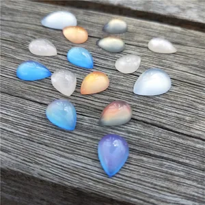 Кабошон кошачий глаз с плоским дном, 20 шт.лот, 10x1413x18 мм