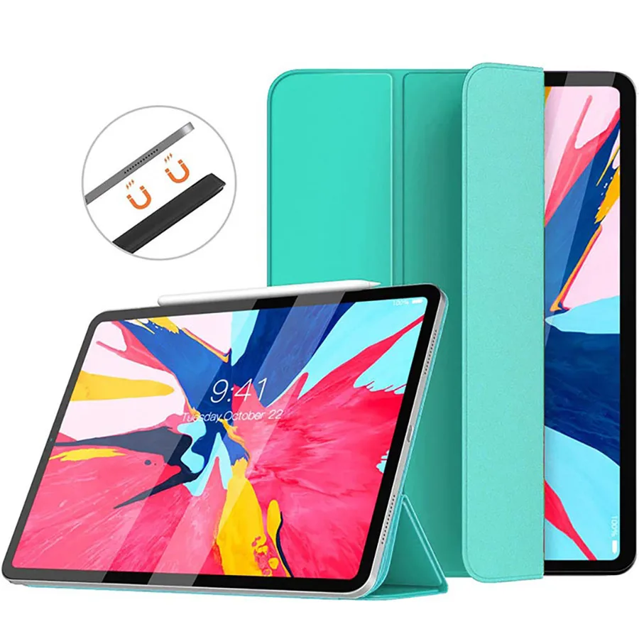 Для iPad Pro 11 Чехол для iPad Pro Funda Магнитный ультра тонкий чехол для смарт-телефона для iPad 11 дюймов чехол с поддержкой беспроводной зарядки+ пленка