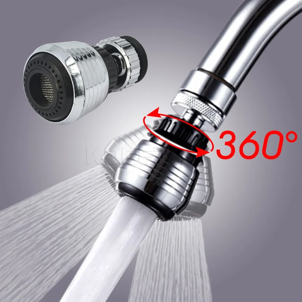 

Top quality 360 Degree Kitchen Water Bubbler Swivel Head Saving Tap Faucet Aerator Connector Diffuser Nozzle Filter Mesh Adapter