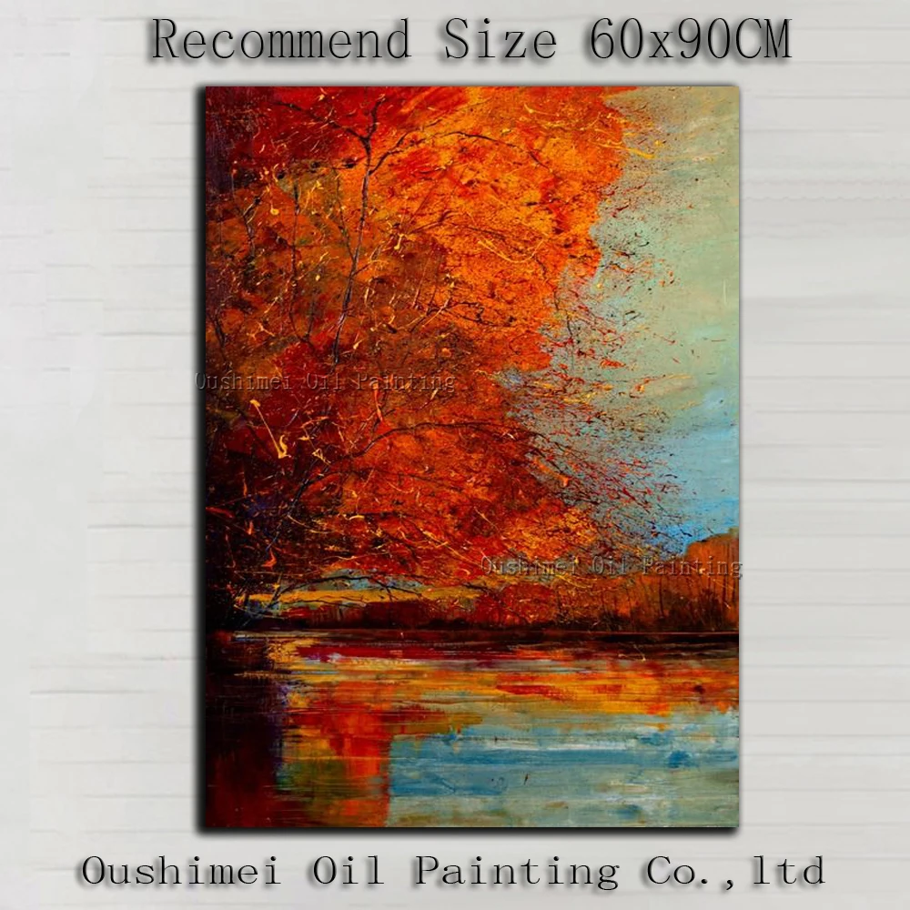 

Professional Artist Handmade High Quality Abstract Landscape Oil Painting On Canvas Fall Landscape Canvas Painting Decoration