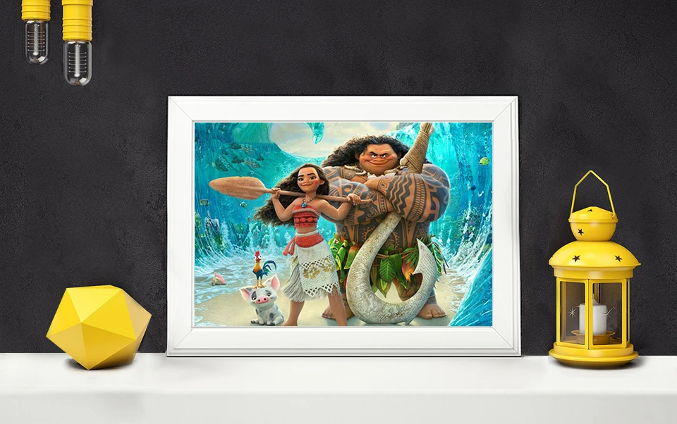 Полный квадратный дрель 5D DIY Алмазная картина вышивка крестиком мультфильм Моана Алмазная горный хрусталь Алмазная вышивка для детей подарок