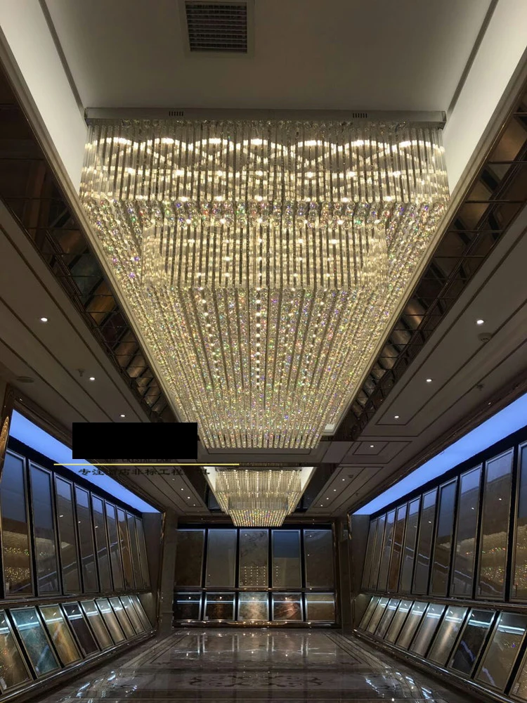 Hotel project lighting custom rectangular lobby ceiling lamp ceramic jewelry showroom sales sand table chandelier led | Лампы и