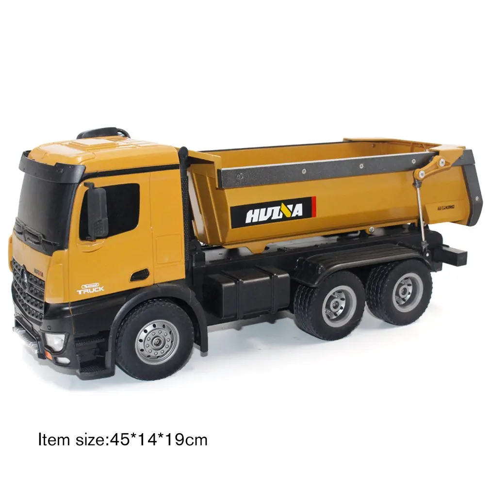 HUINA TOYS 1573 1/14 10CH сплав RC самосвал Инженерная строительная машина пульт дистанционного управления игрушка RTR RC грузовик подарок для мальчика
