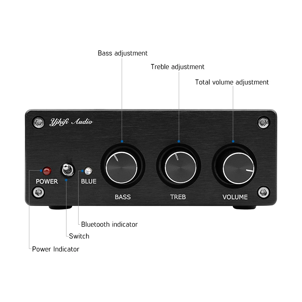 AIYIMA 2 1 Bluetooth 5 0 звуковые усилители TPA3255 усилитель сабвуфера 150Wx2 + 325 Вт Класс D Hi Fi