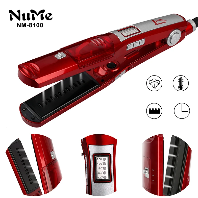 Профессиональный паровой выпрямитель для волос керамический плоский утюг 2 в 1