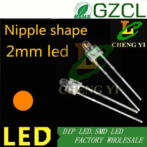 Оранжевый башенный светодиодный индикатор очистки воды 2 мм двухконтактный