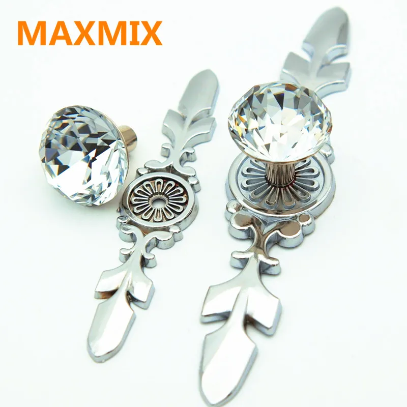 MAXMIX 1 шт. Серебряное Стекло Алмазный кристалл коробка для обуви шкаф ручки дома
