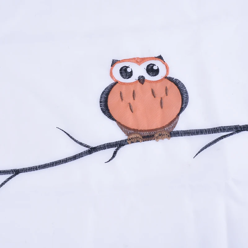 Junejour занавеска с вышивкой полузанавеска принтом Совы/цветов Короткая для кухни