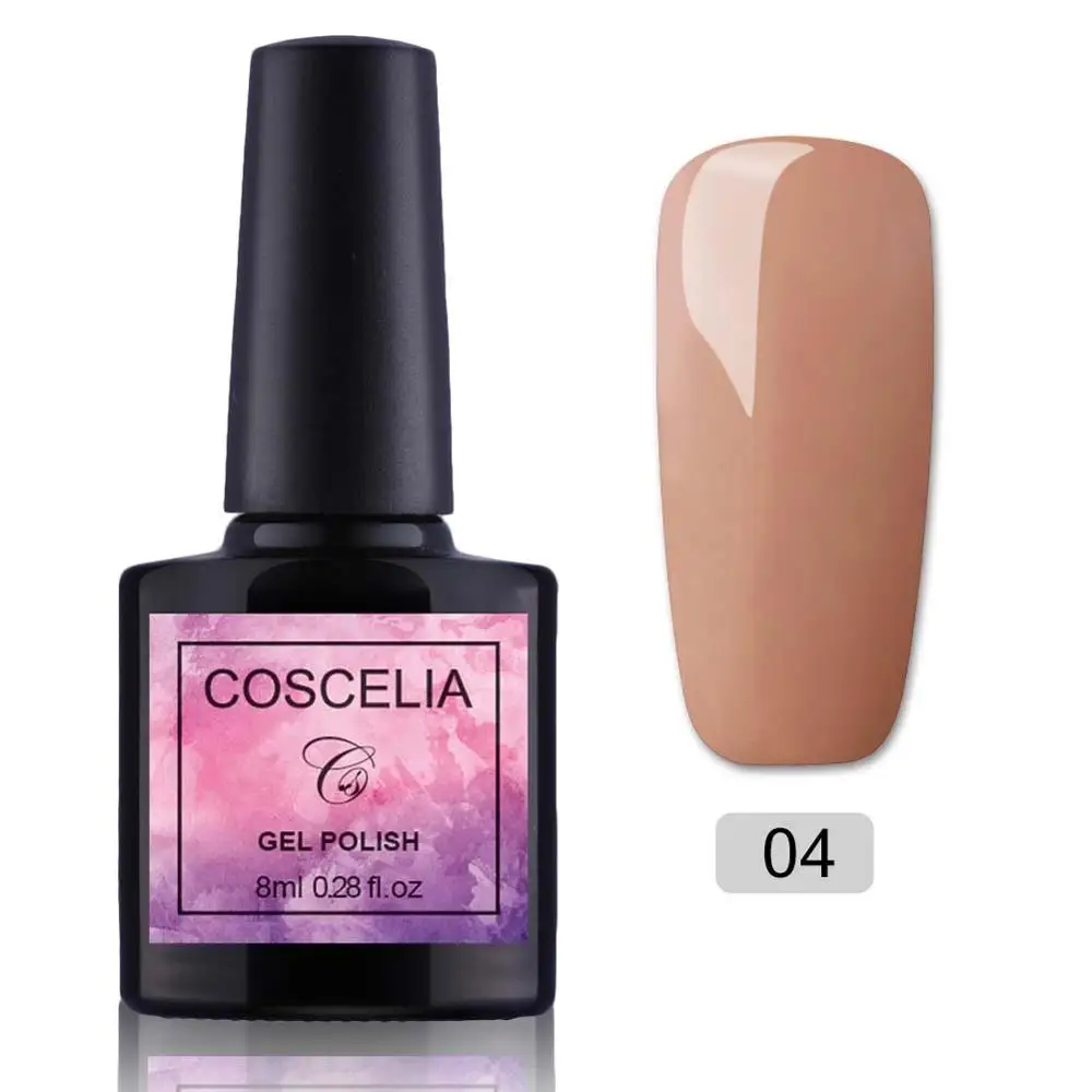 NO.4 COSCELIA 8ML40 цветов УФ гель лак для ногтей маникюрные инструменты для дизайна ногтей долговечный впитывающий гель для ногтей - Цвет: NO.4