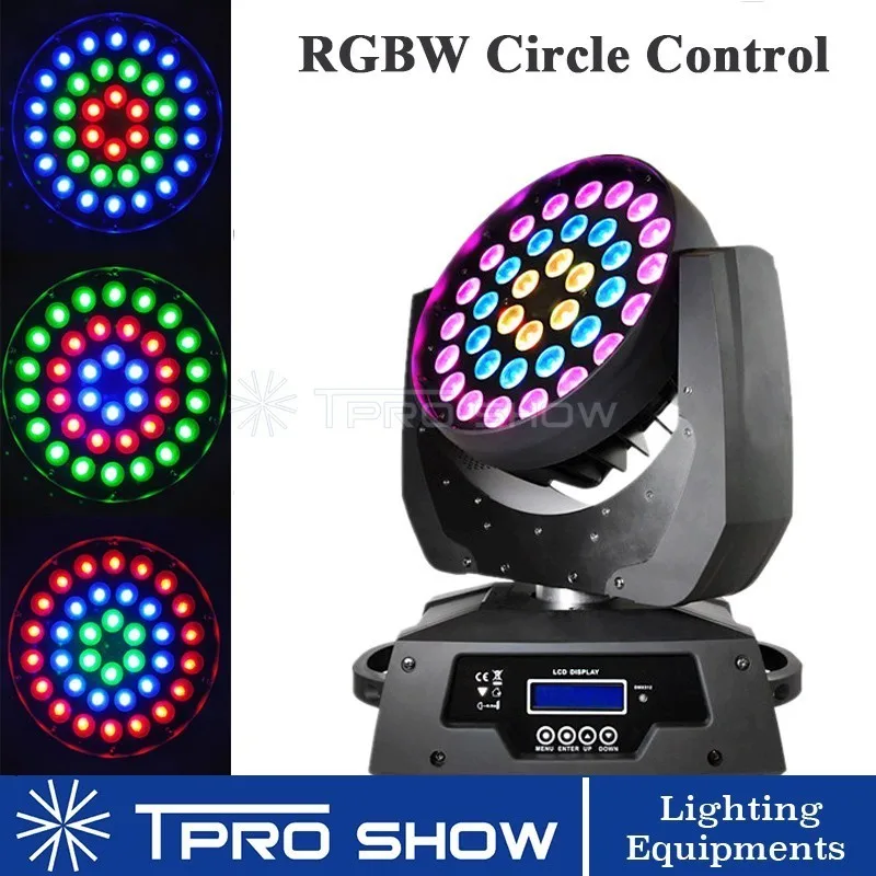 36x10 Вт движущаяся головка Zoom RGBW 4в1 Lyre Wash MovingHead DJ освещение светодиодный