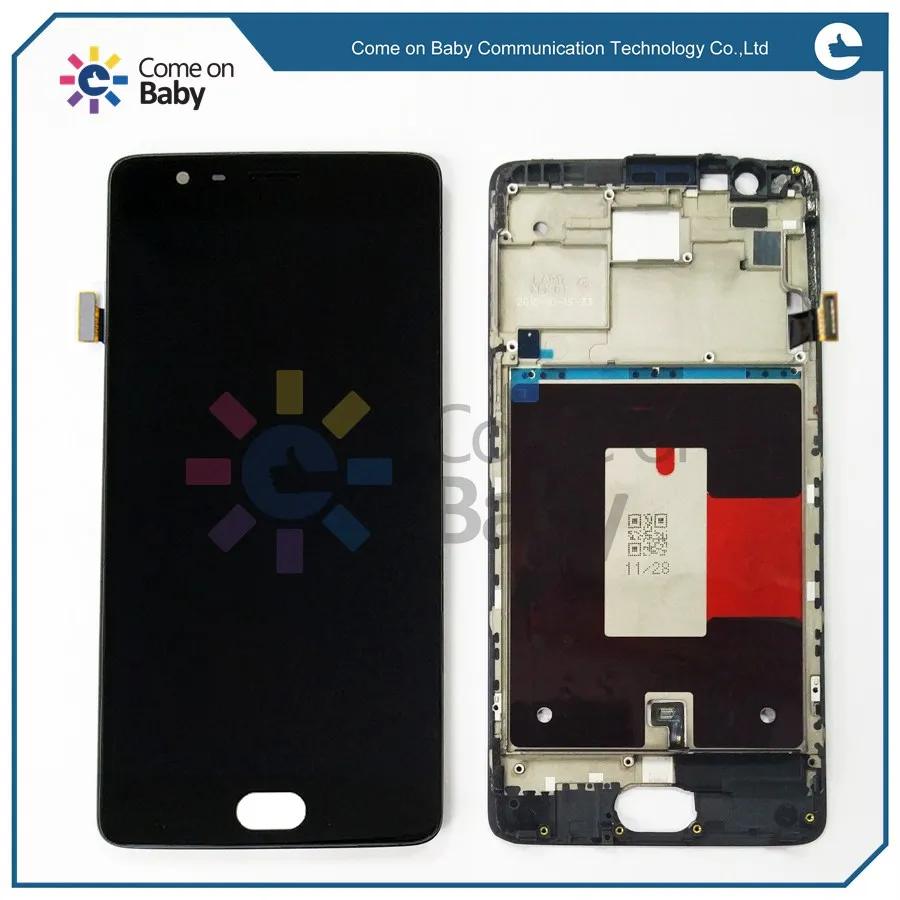 Качество для one plus 3 three oneplus A3000 1 + ЖК дисплей сенсорный экран с дигитайзером полная