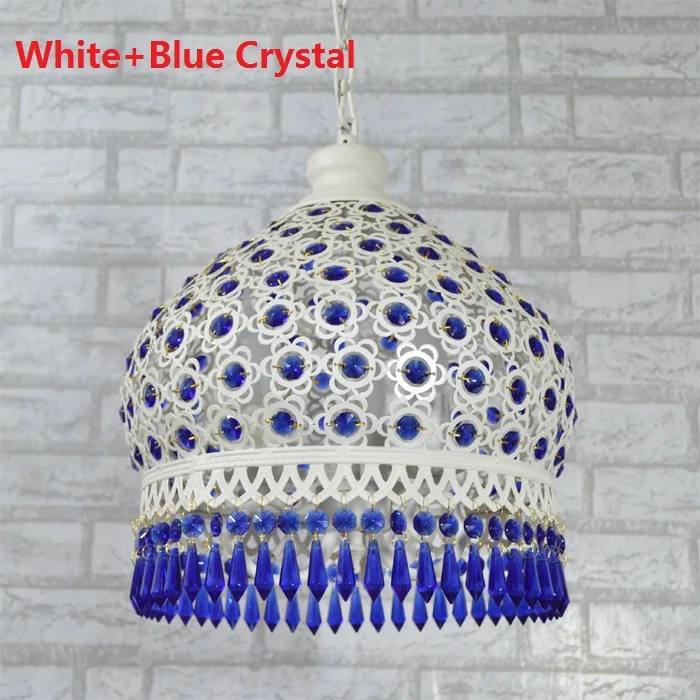 Средиземноморский цветной кристаллический кулон лампа для столовой Pendente De Teto