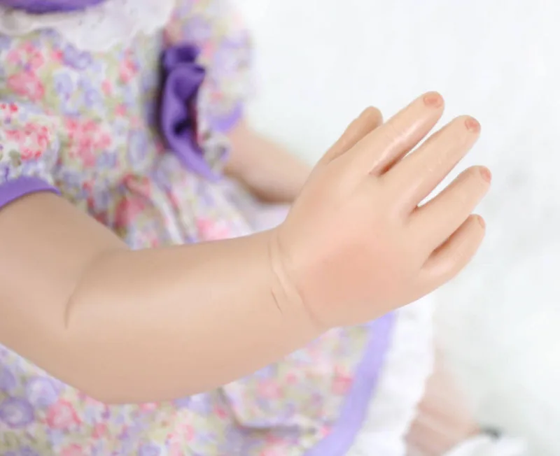 60 см силиконовая кукла Reborn Baby Doll игрушка 2" винил прекрасный блонд малыш живой Bebe ребенок подарок на день рождения девочка Boneca сопутствующая игрушка