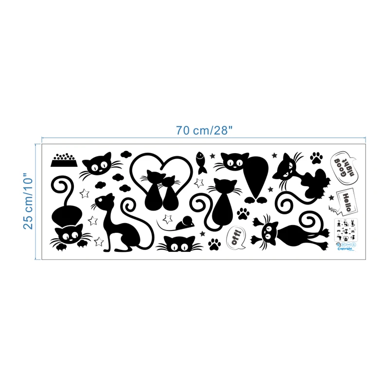 

Funny Cat Switch Stickers For Kids Room Bedroom Home Decoration Diy Cartoon Animal Mural Art Pvc Wall Decals