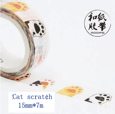 scratch Милый Кот васи лента DIY живопись декоративная липкая бумага маскирующая самоклеящаяся лента для скрапбукинга - Цвет: scratch