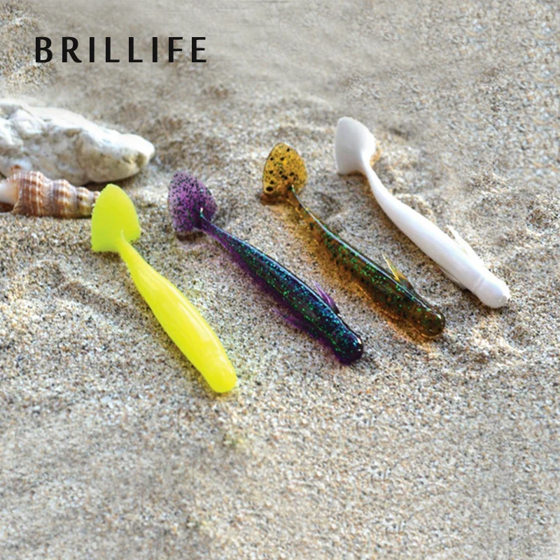 BRILLIFE рыболовные приманки мягкие 8 шт. 50 мм 0 9 г искусственные Swimbait Рыбалка Рыба T