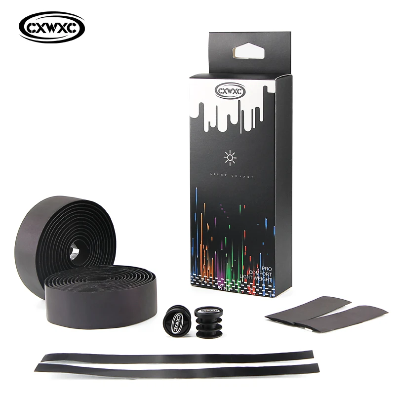 Road Bike Noctilucent Handlebar Tapes Light Reflective Dazzle Cycling Bar Tape MTB PU Leather Colorful Bicycle Fork Grip Tape