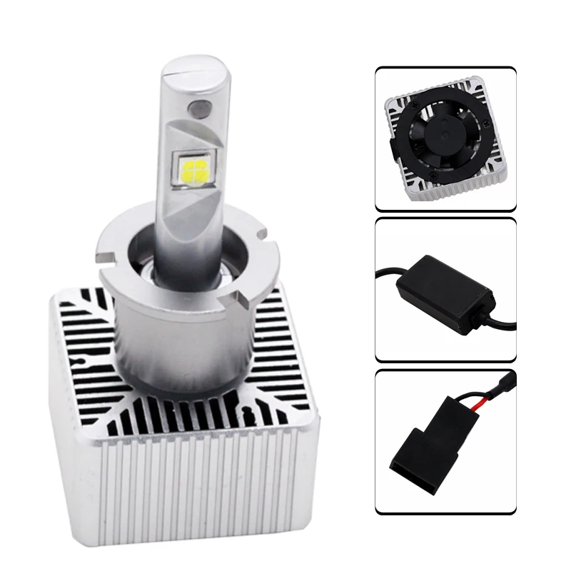 SUNKIA 2Pcs/Set LED Bulb Best Car Headlight D1S D2S D3S D4S D5S Lamp 70W 7200Lm Original Plug Play White 6000K IP67 | Автомобили и