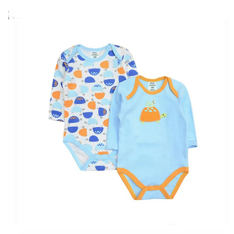 Детский комбинезон из хлопка с длинным рукавом 2 шт./лот|boy girl clothes|piece jumpsuitbaby rompers |