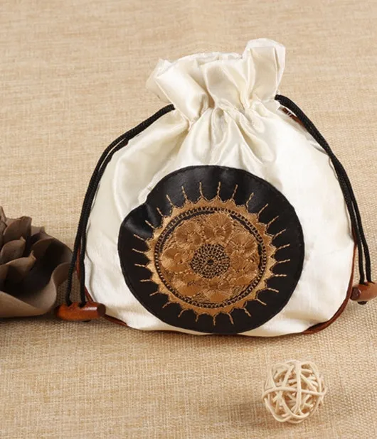 Большая Вышивка Sun дорожная упаковка для ювелирных изделий сумка атласные со