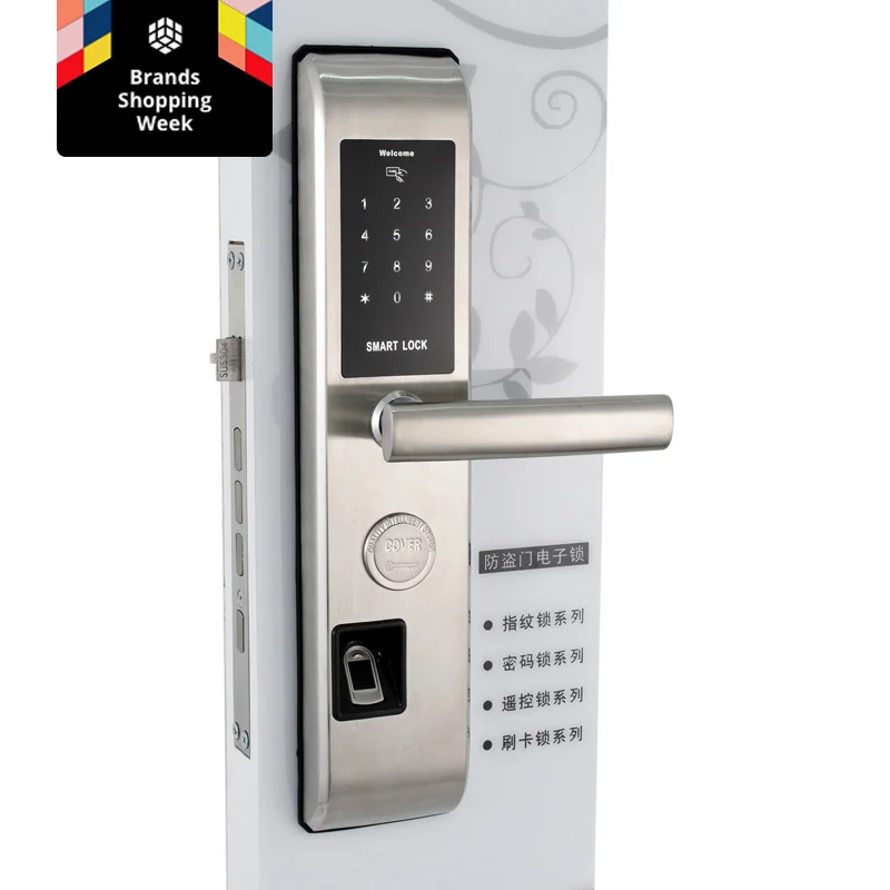 Дверной замок с Wi Fi и сканером отпечатков пальцев Противоугонный смарт без ключа - Фото №1