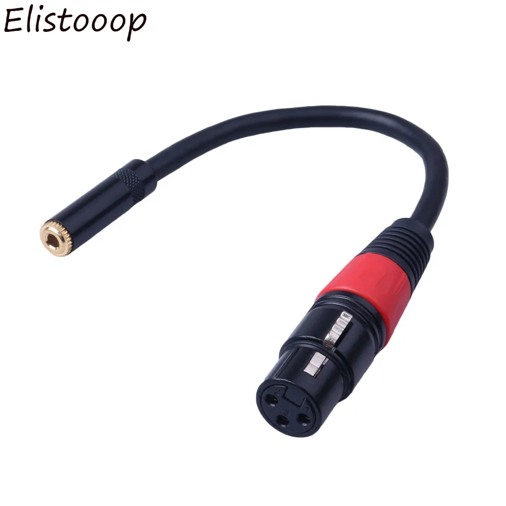 Elistooop 3 5 мм 0 2 м 90 градусов 1/8 дюйма TRS Female to XLR контактный Женский аудио кабель