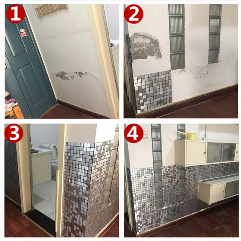 DIY самоклеющиеся мозаичные настенные наклейки высокого качества металлические треугольные самоклеящиеся мозаичные блестящие барные стойки обои зеркальная плитка
