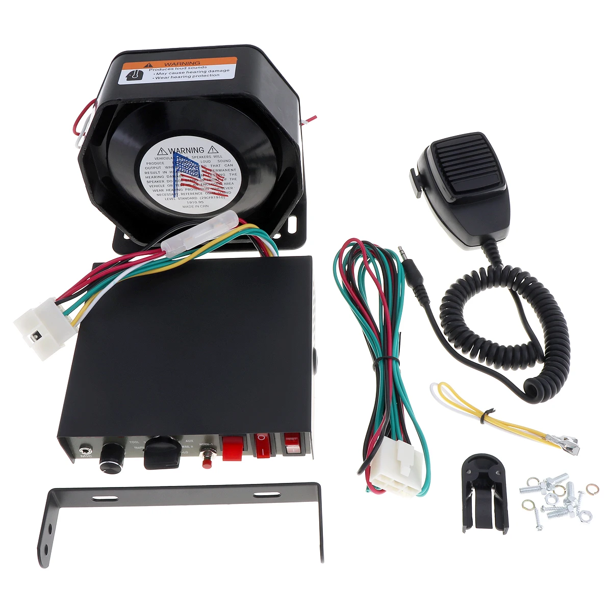 Отзывы 4,3 shanchu 200W 12V 8 звуковая Автомобильная Предупреждение льная сигнализация полицейская пожарная сирена Рог PA с микрофонной системой