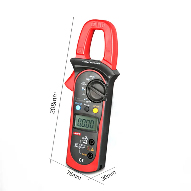 UNI T клещи UT204A ac dc токовые V/F/C измерительные мультиметр ЖК цифровой ut204a ut