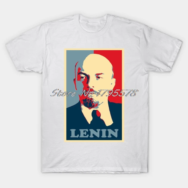Мужская футболка Lenin с постером надежды Обамы коротким рукавом футболки в стиле