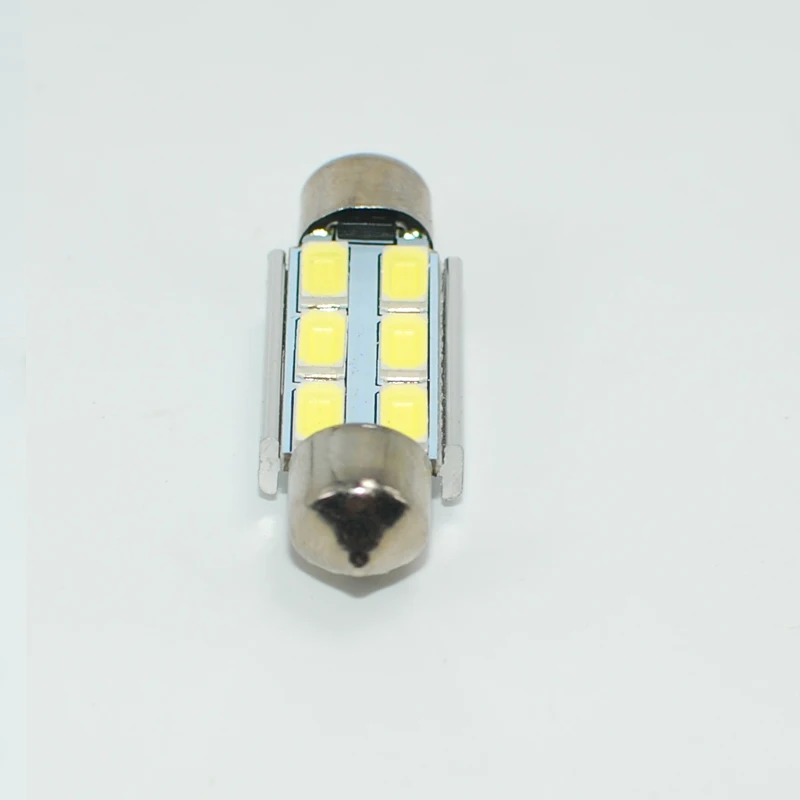 MON-SU 10 шт. автомобильный внутренний светодиодный 31/36/39/41 мм C5W C10W Canbus 6SMD 5730 DC12V купол
