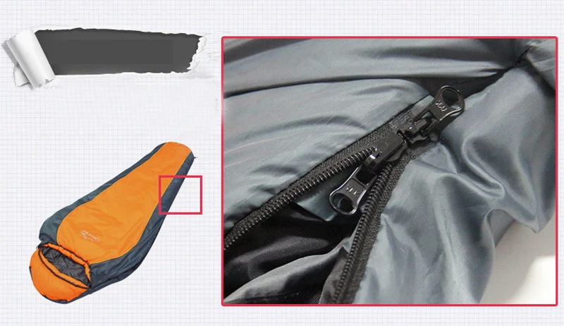 Creper водонепроницаемый хлопок спальный мешок 3 сезона Мумия Открытый