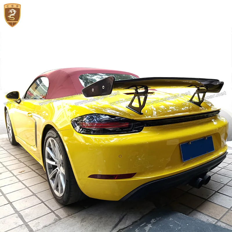 Для 16 Up Cayman & Boxster GT4 стиль карбоновое волокно Задняя Крышка багажника крыло
