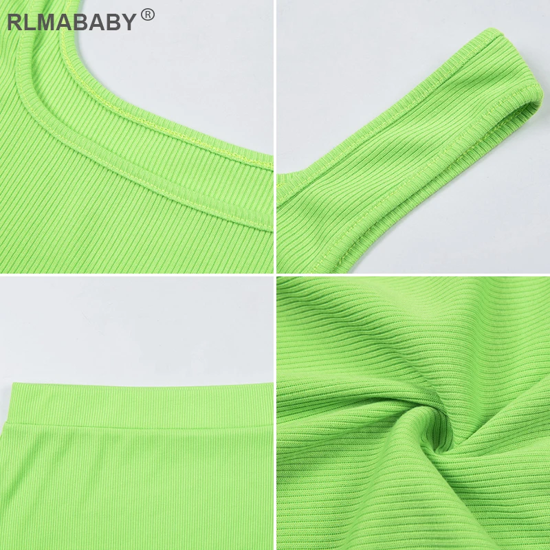 Летние rlmababy комплект из двух предметов Ребристое длинное платье на бретелях без